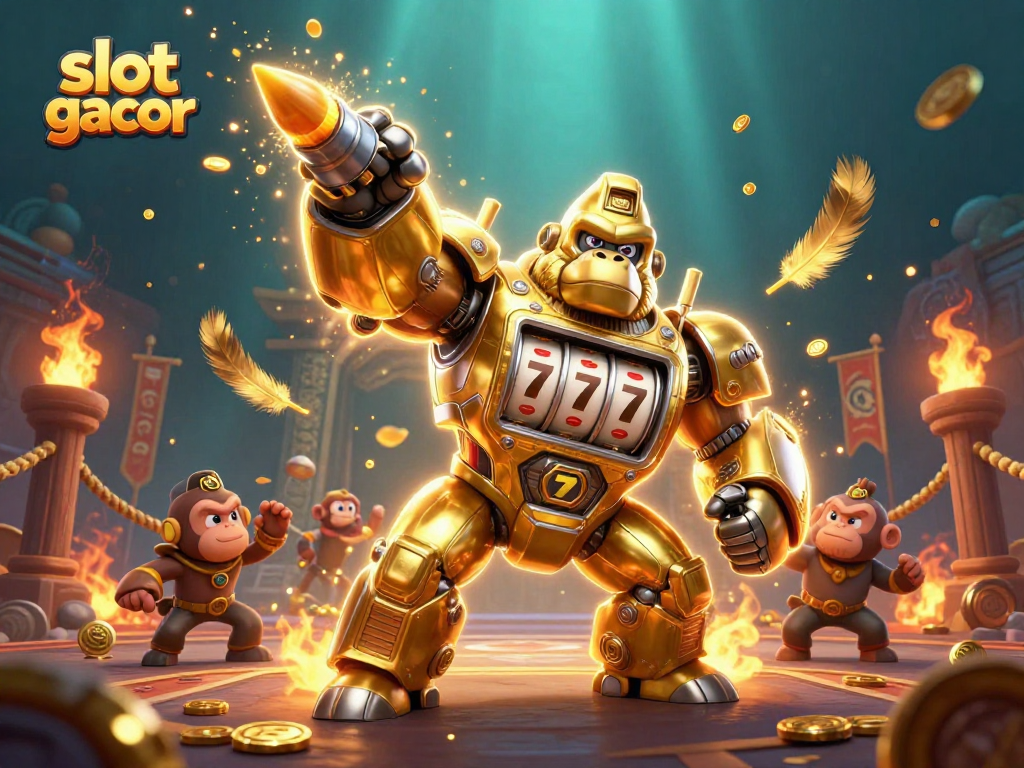 Mainkan slot gacor dengan mekanik gorila emas yang dinamis, meluncurkan koin dan kemenangan!