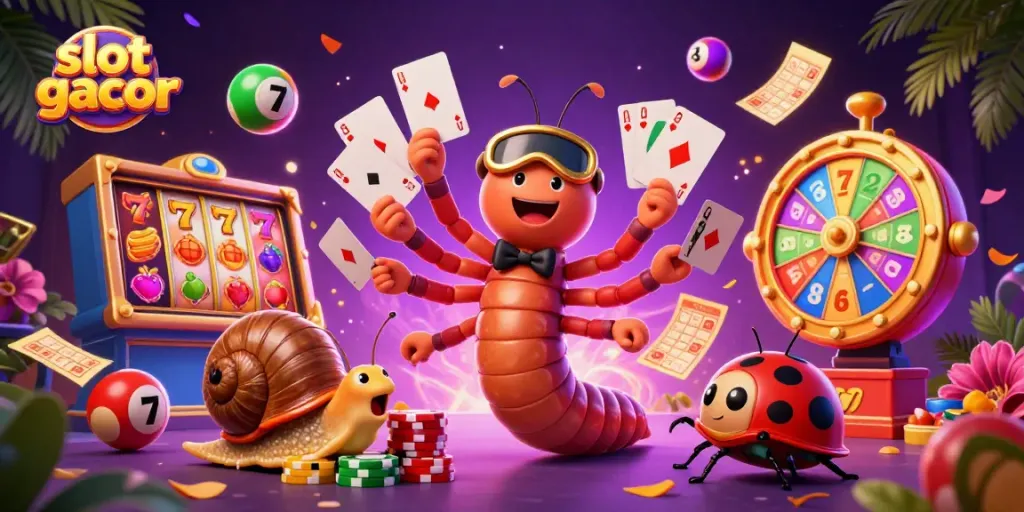 Experience the excitement of slot gacor with vibrant characters celebrating over jackpot reels.