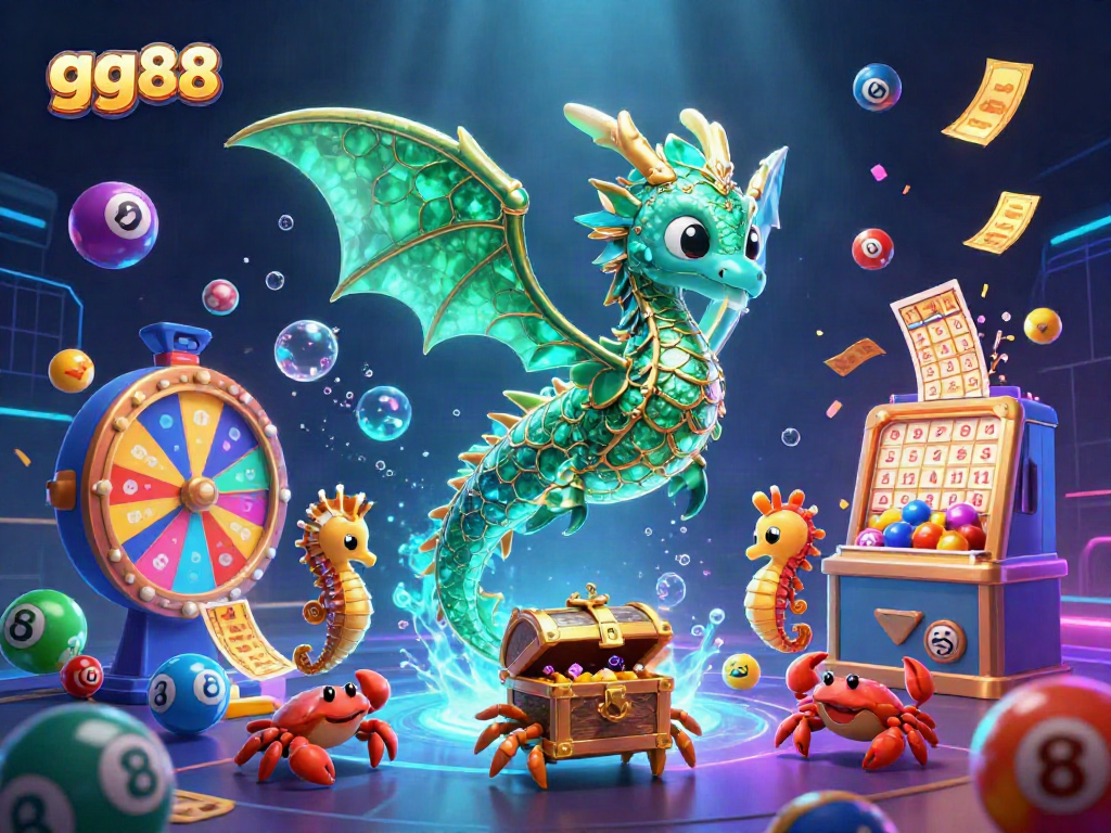 Experience thrilling lottery adventures with gg88 in a vibrant 3D fantasy casino world.