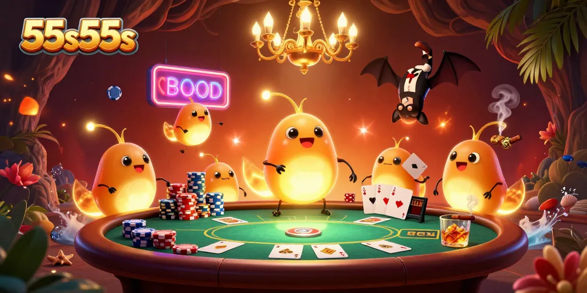 Aposte no 55s55s e ilumine seu jogo em um cassino neon com desenhos vibrantes.