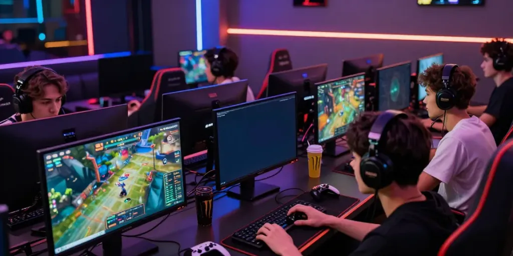 Singatoto's immersive gaming environment with players engaged in real-time gameplay, showcasing advanced technology and excitement.