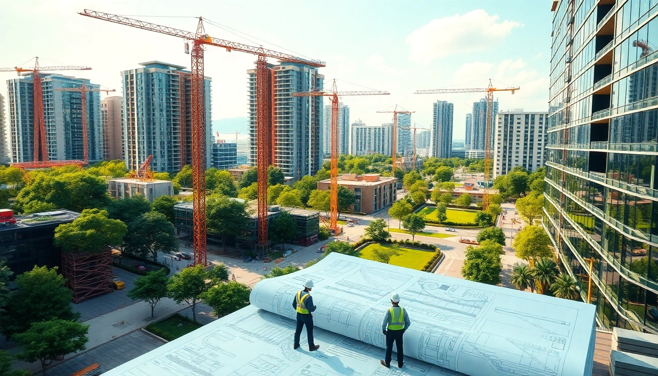 Visual representation of Real Estate Development showcasing active construction and urban planning.