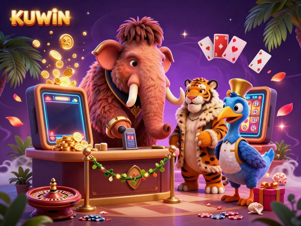 Embark on an adventurous night at KUWIN's casino with a woolly mammoth bouncer and saber-tooth tiger VIP.