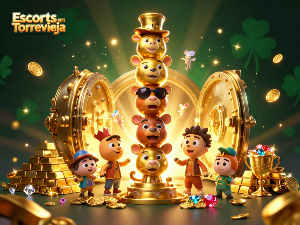 Win big with Escorts en Torrevieja amidst a vibrant 3D casino-themed scene.