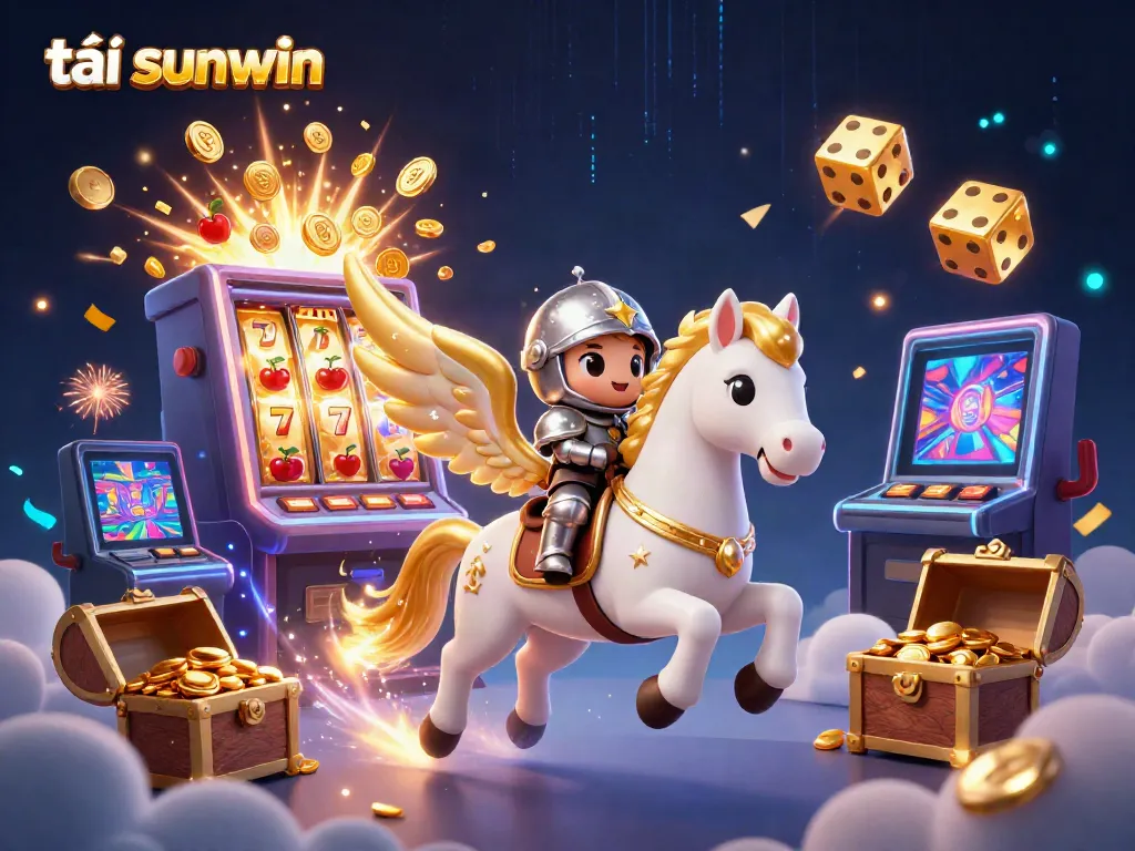 Spin to win with tải sunwin at this vibrant casino scene filled with excitement and gaming treasures.
