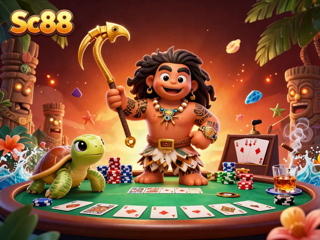 Join the excitement at Sc88 with a hawk demigod and poker action capturing thrilling bets and high stakes.