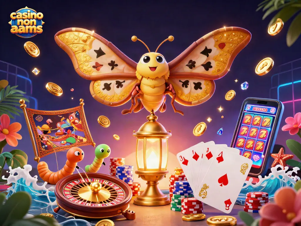 Scopri i migliori casino non AAMS con emozionanti giochi e bonus in un'illustrazione dinamica