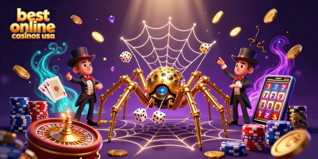 Experience the excitement of the best online casinos USA with a dynamic 3D casino scene.