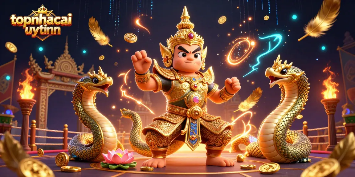 Experience thrilling gaming with topnhacaiuytinn in this vibrant Asian casino scene showcasing colorful characters and dynamic effects.