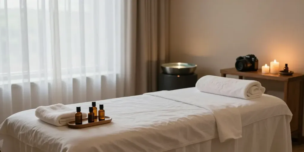 Experience peaceful 양주출장마사지 therapy in a tranquil wellness room.