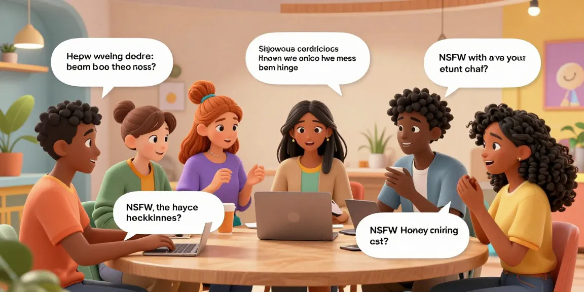 Diverse animated characters engaging in NSFW AI chats, showcasing emotional creativity and fantasy roleplay.