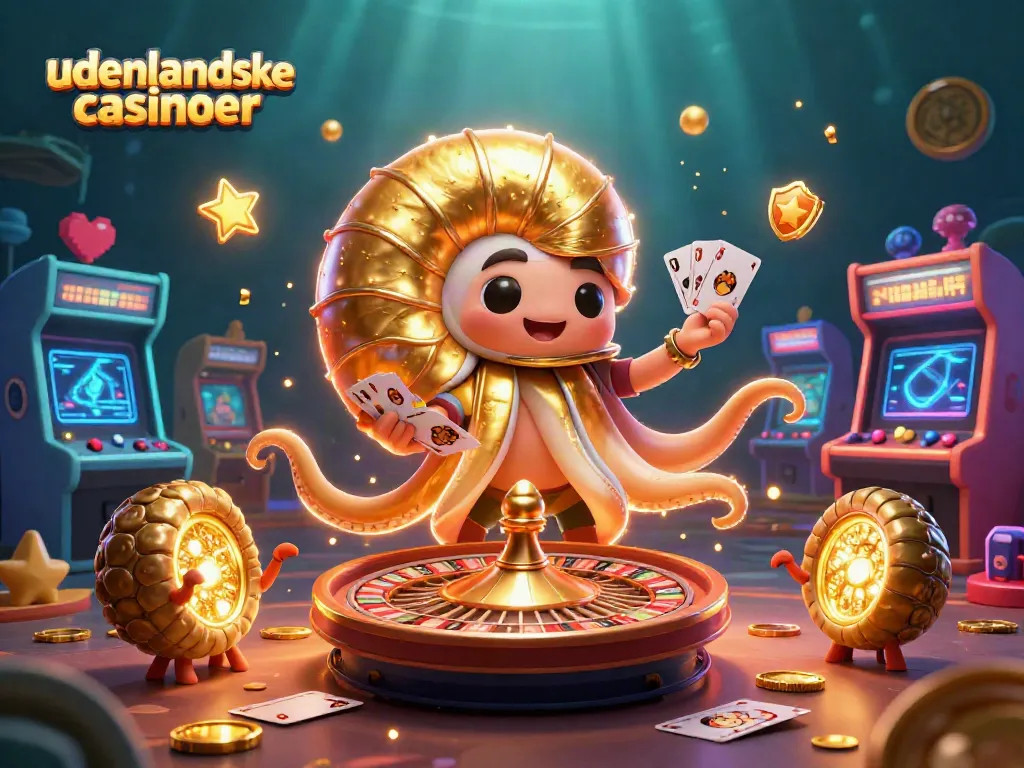 Engage in adventure at udenlandske casinoer with an ancient giant nautilus roulette wheel and glowing companions.