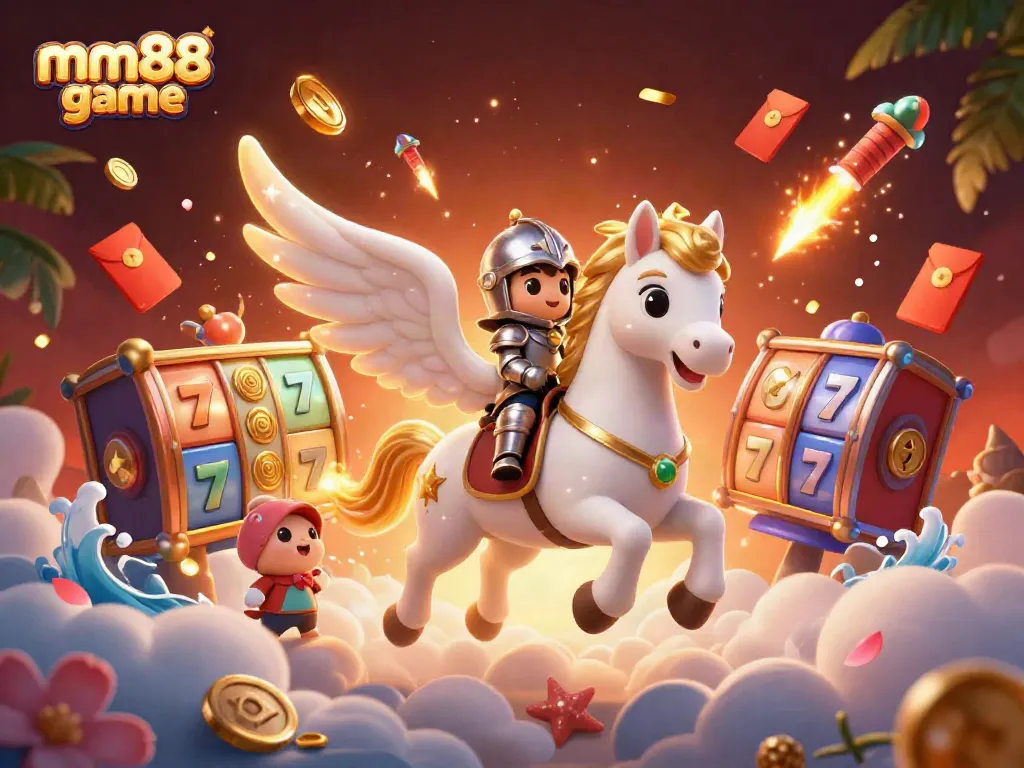 Experience the thrill of mm88 game with vibrant slot reels and magical animated characters.