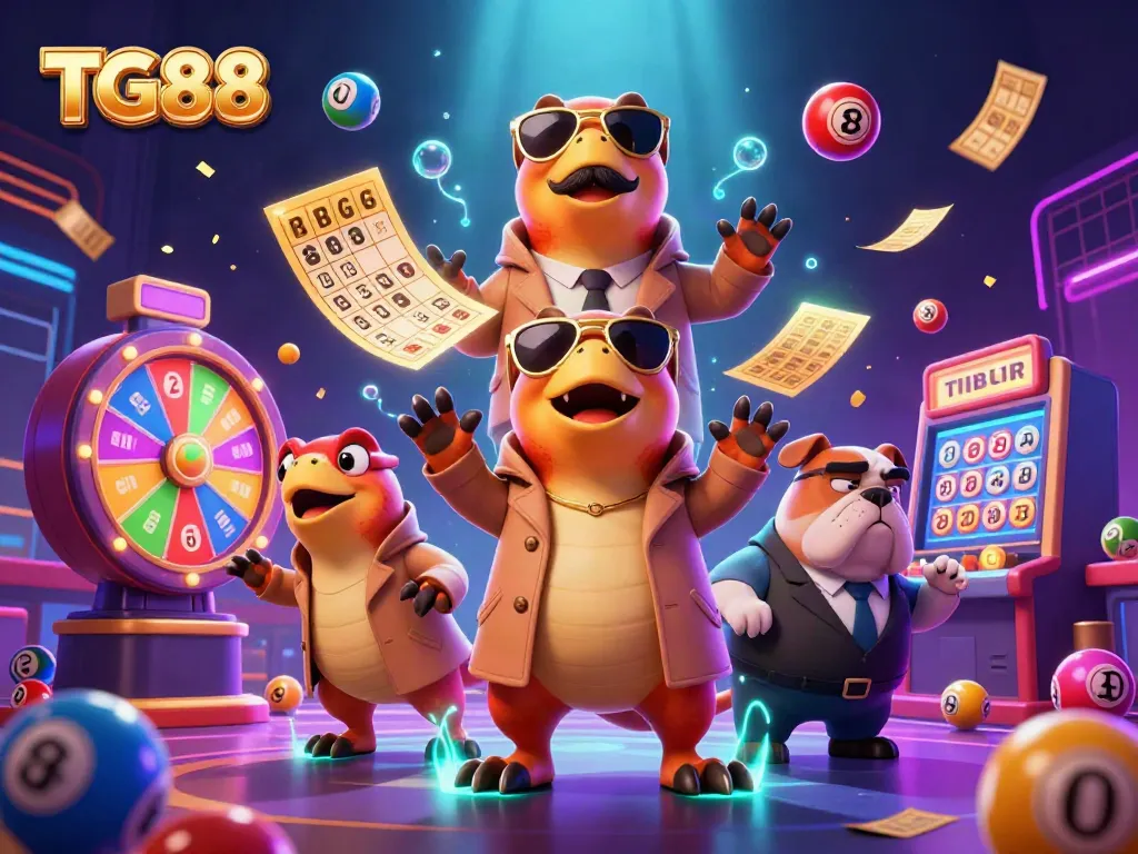 Engage in thrilling action at TG88 with lively raptors and casino elements.