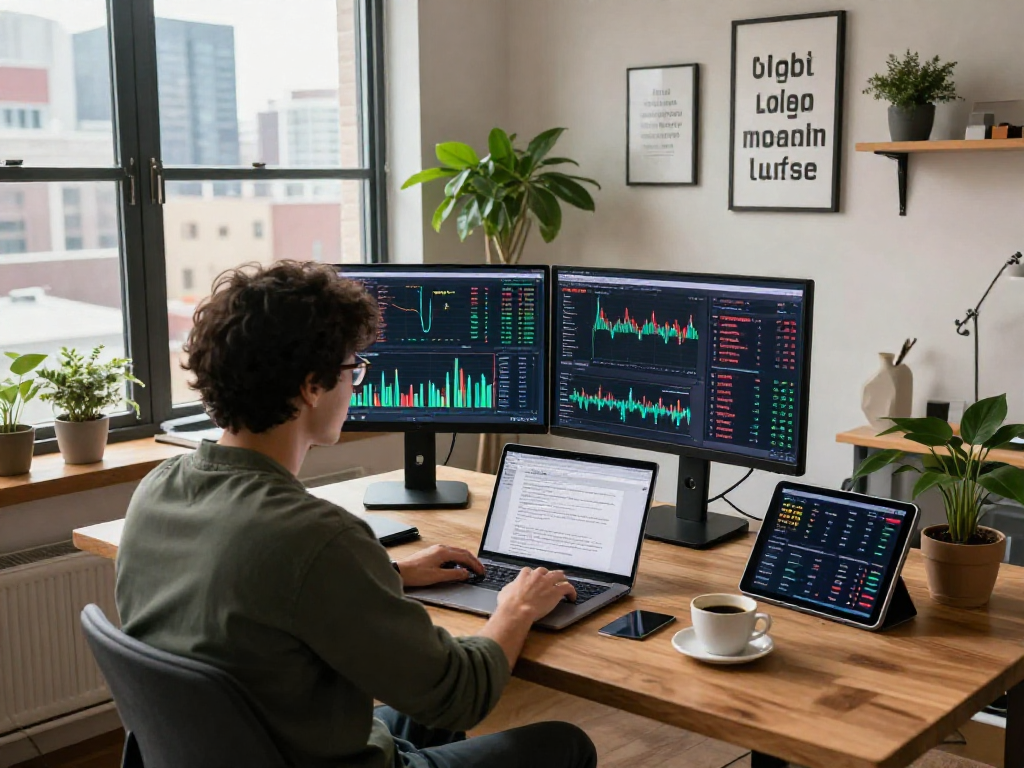 MetaTrader 5 官网交易者使用的加密货币分析工具，显示市场深度和动态图表。