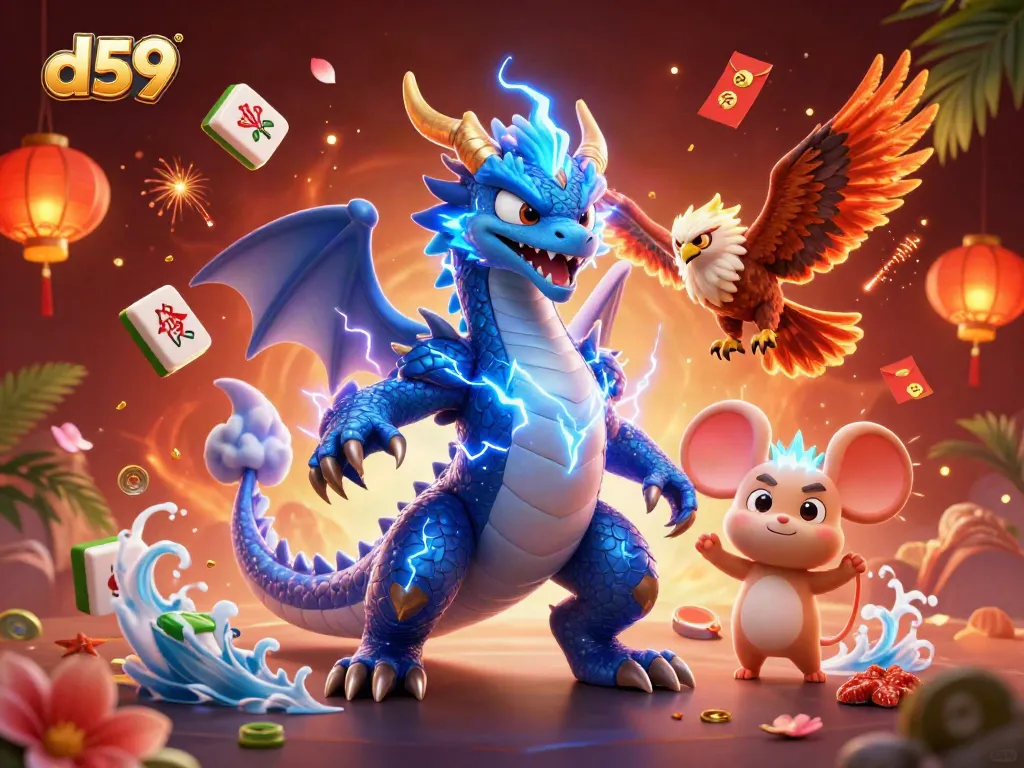 Engage with the exciting d59 online slot experience featuring vibrant characters and game elements.