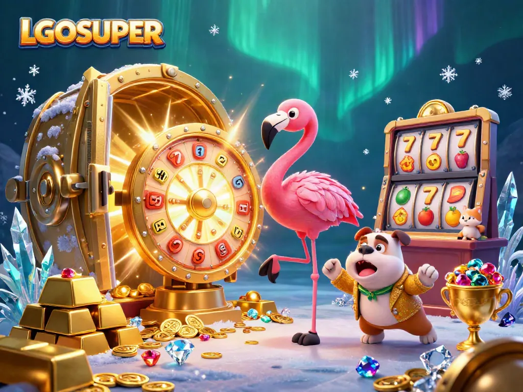 Join the LGOSUPER adventure with a vibrant 3D illustration of exciting casino action!