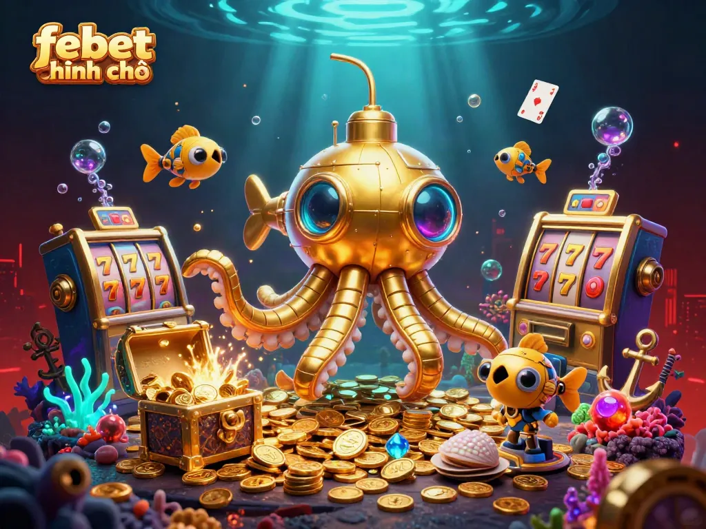 Experience ultimate gaming with febet chính chủ in a vibrant underwater casino scene.