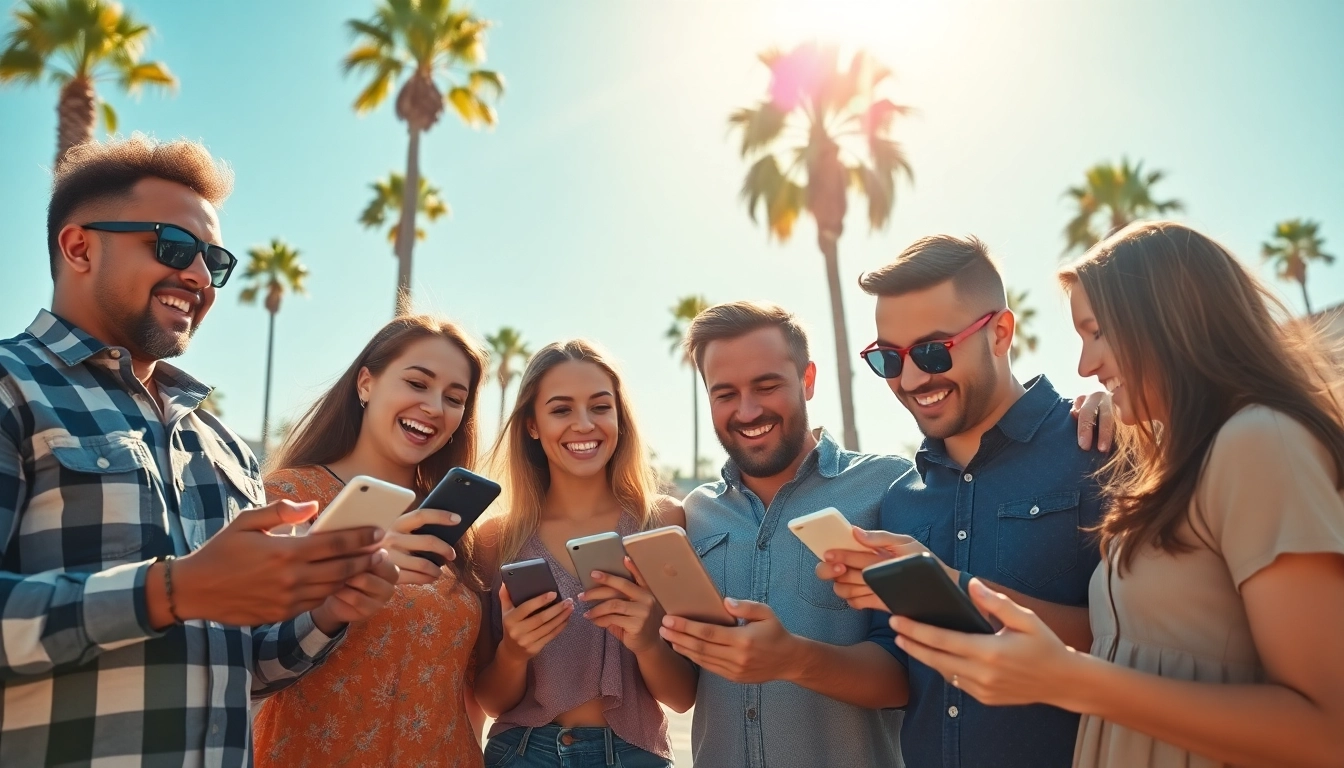 Engaging bettors in California analyzing online sportsbooks California odds in a vibrant setting.