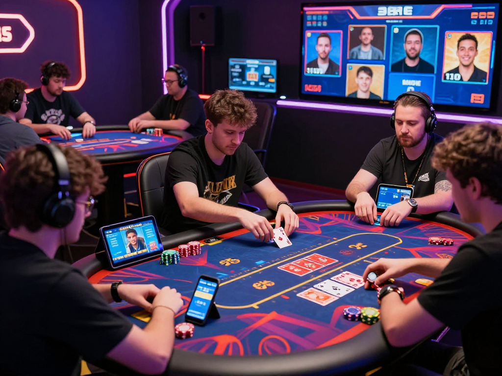 Online Poker88 gaming experience showcasing diverse players engaged in a thrilling tournament atmosphere with colorful graphics.