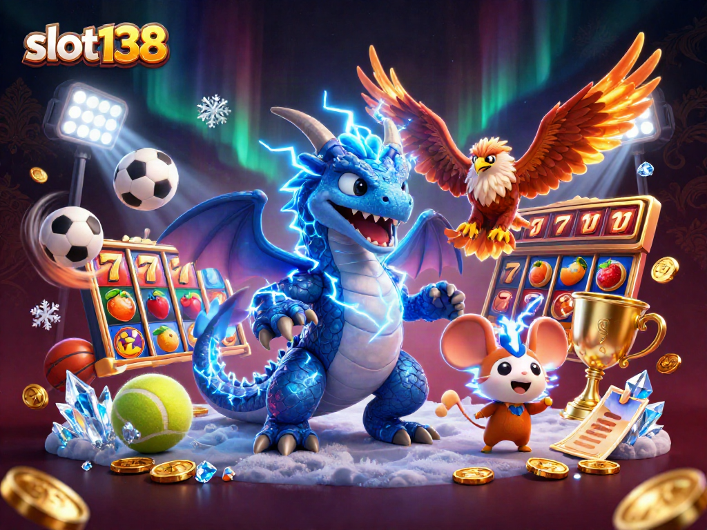 Engage with exciting slot138 games featuring a thunder dragon and vibrant casino elements.