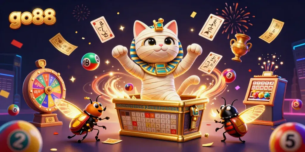 Experience thrilling gameplay with go88's colorful casino characters and dynamic elements in action.