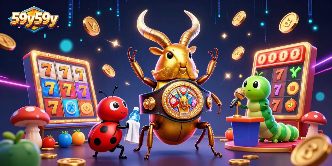 Explore os emocionantes jogos de cassino na 59y59y com esta ilustração vibrante e cheia de ação.