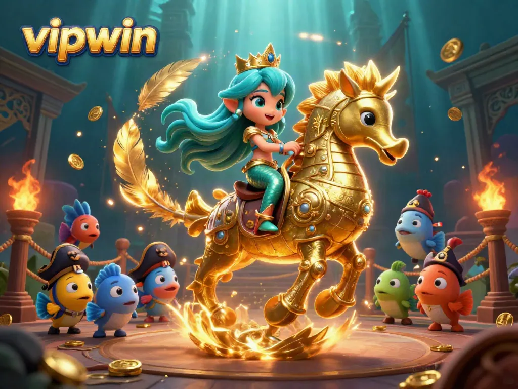 Experience thrilling gameplay at vipwin with a magical underwater scene filled with adventure.
