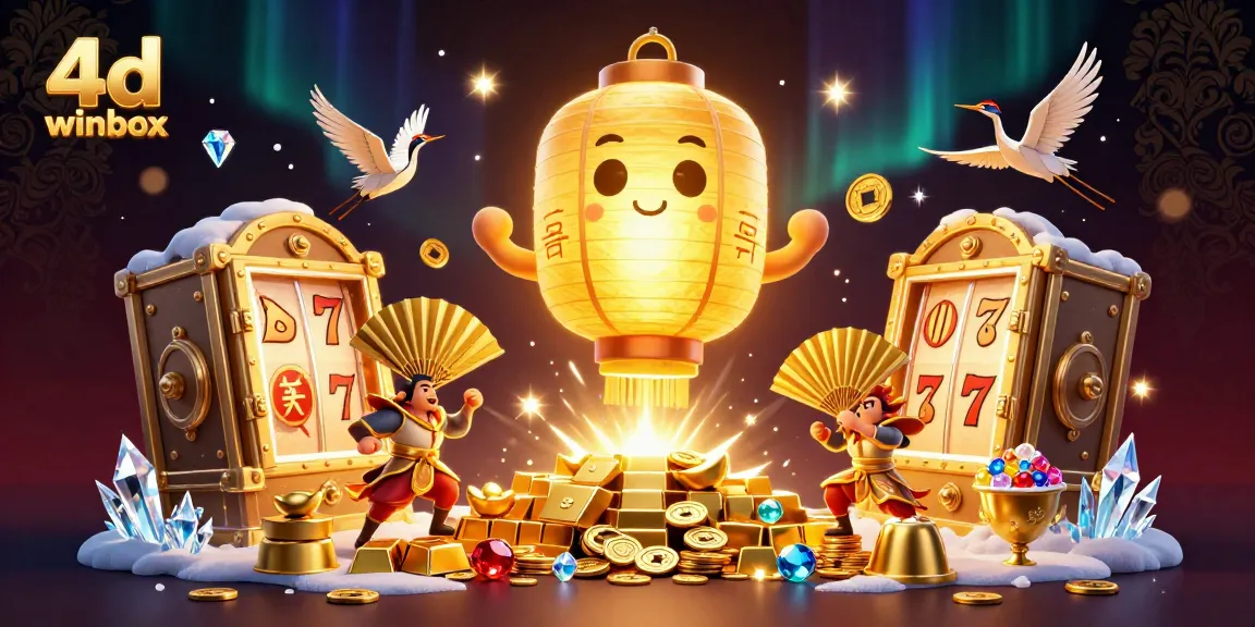 Experience the thrill of 4d winbox with animated golden treasures and casino excitement.