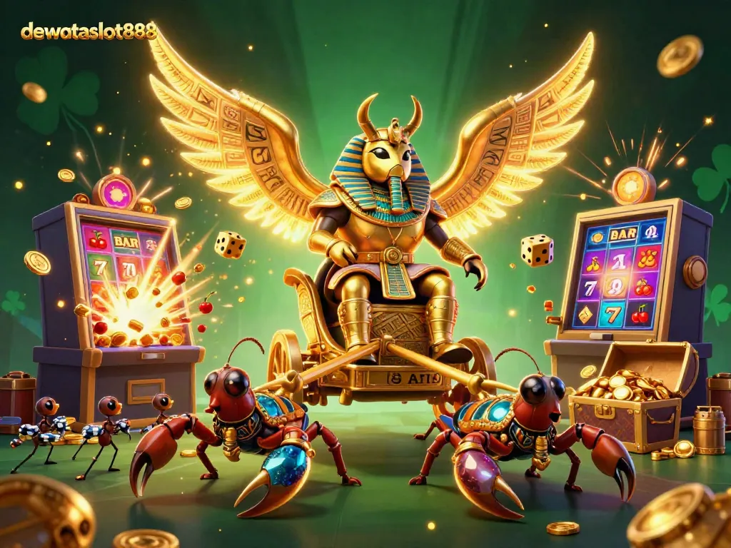 Menangkan jackpot besar di dewataslot888 dengan skarab emas dan scorpion berkilauan!
