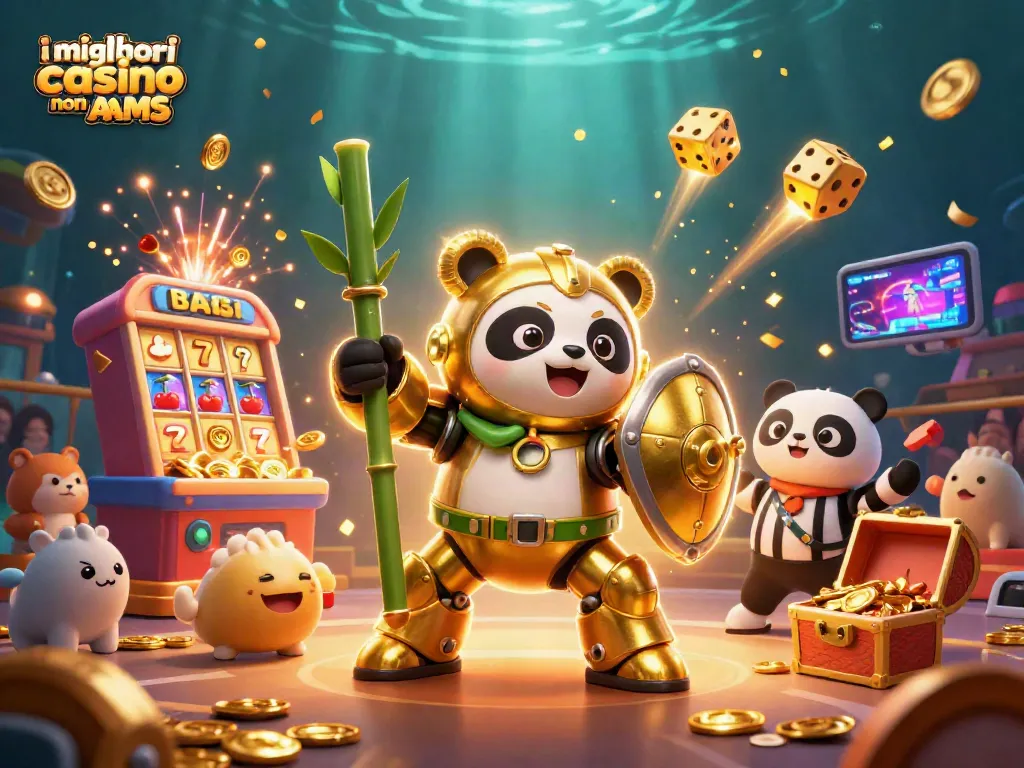 Giocatori esplorano i migliori casino non AAMS, circondati da bonus e slot vibranti.