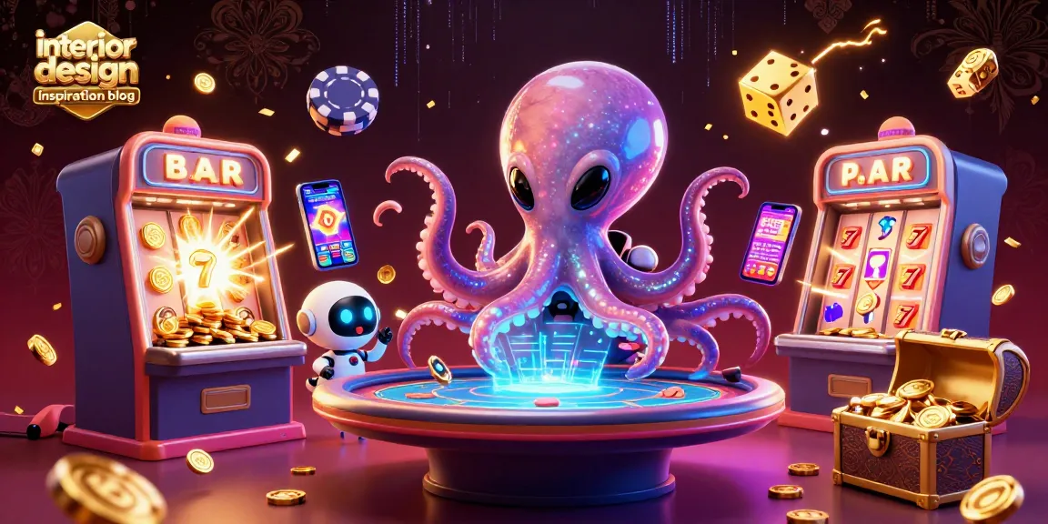 Engage in the thrilling world of the interior design inspiration blog with a dynamic alien poker scene.