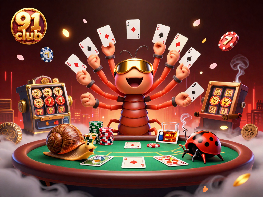 Join the thrilling 91 club and enjoy vibrant casino excitement with engaging characters and games.