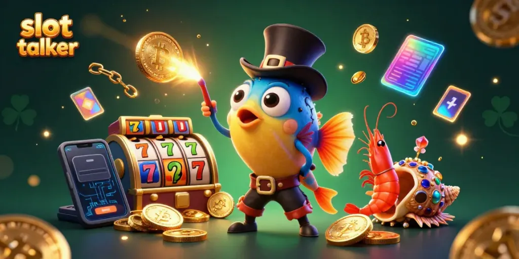 Experience the vibrant slot talker community with colorful characters and dynamic slot elements.