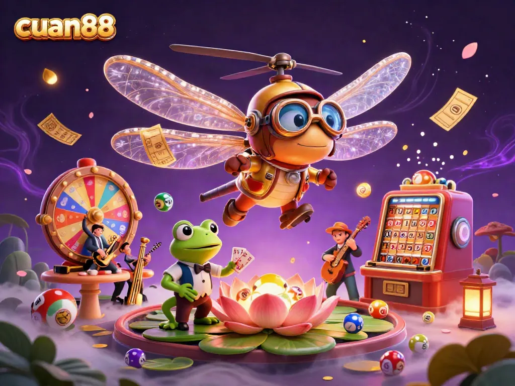 Experience exciting gameplay at cuan88 with a vibrant casino scene featuring lively characters and dynamic game elements.