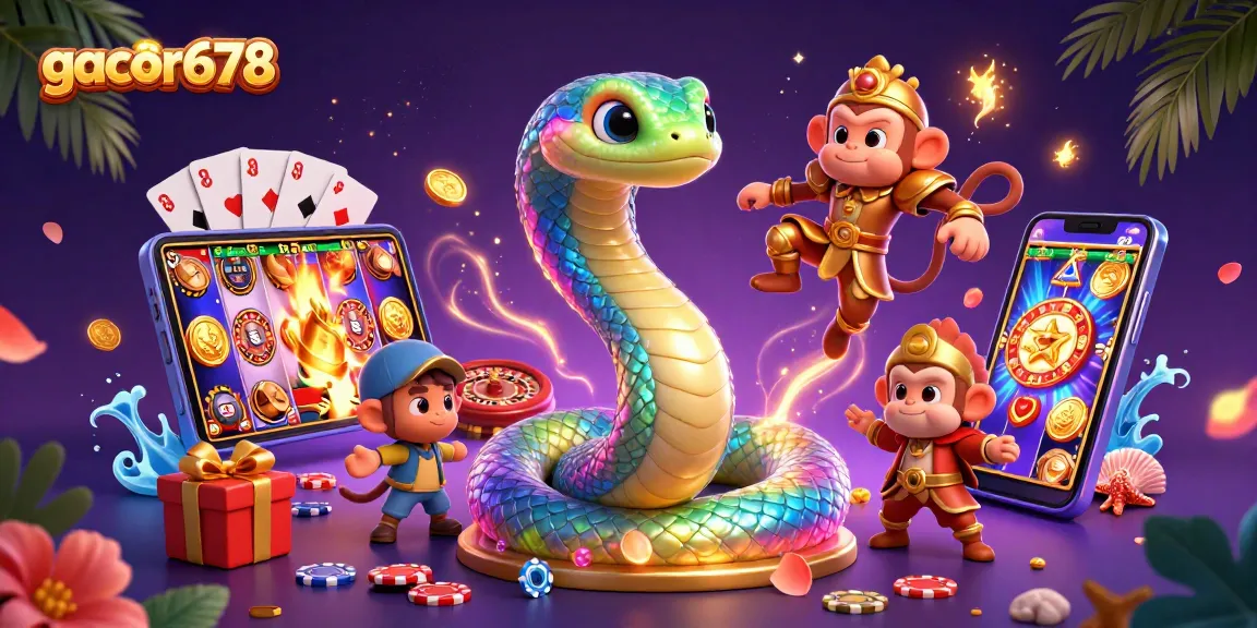 Experience the captivating world of gacor678 with vibrant 3D elements and dynamic casino action.