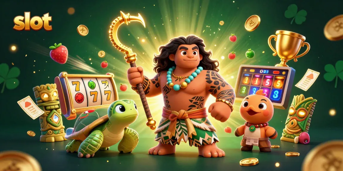 Tampilkan slot dengan jackpot menarik dalam ilustrasi kasino yang menampilkan karakter menarik di latar belakang.
