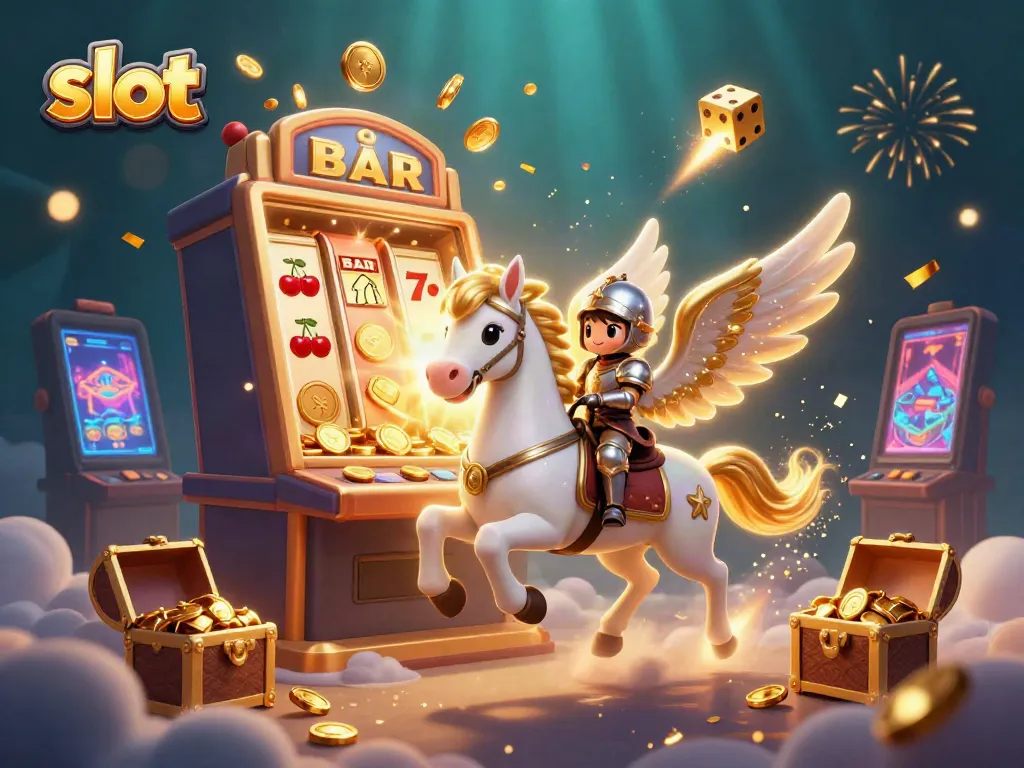 Engage in exciting slot gameplay with immersive visuals of a fantasy scene featuring characters and casino elements.