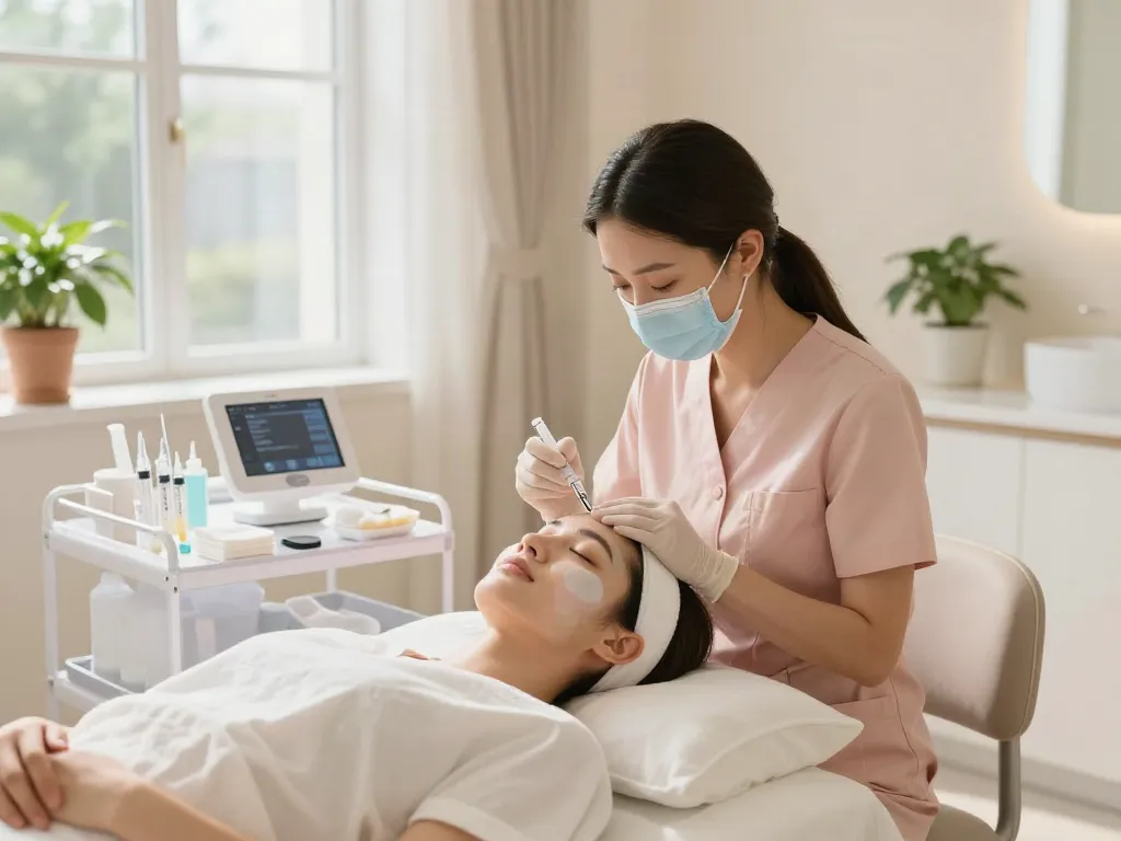 Augenringe entfernen durch professionelle Behandlung in heller Hautpflegeklinik.