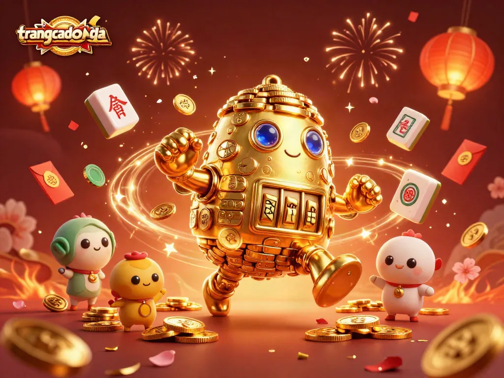 Experience excitement with trangcadobongda in vibrant 3D casino gold elements.