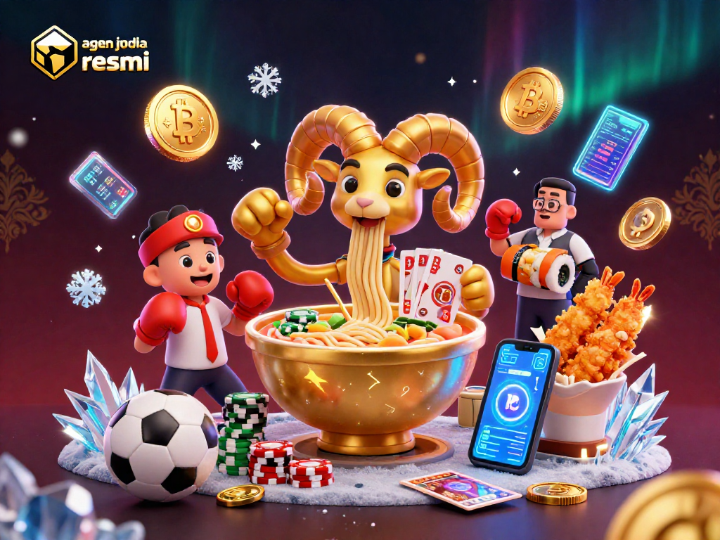 Engage in thrilling sports betting at agen judi bola resmi with vibrant characters and dynamic wagering elements.