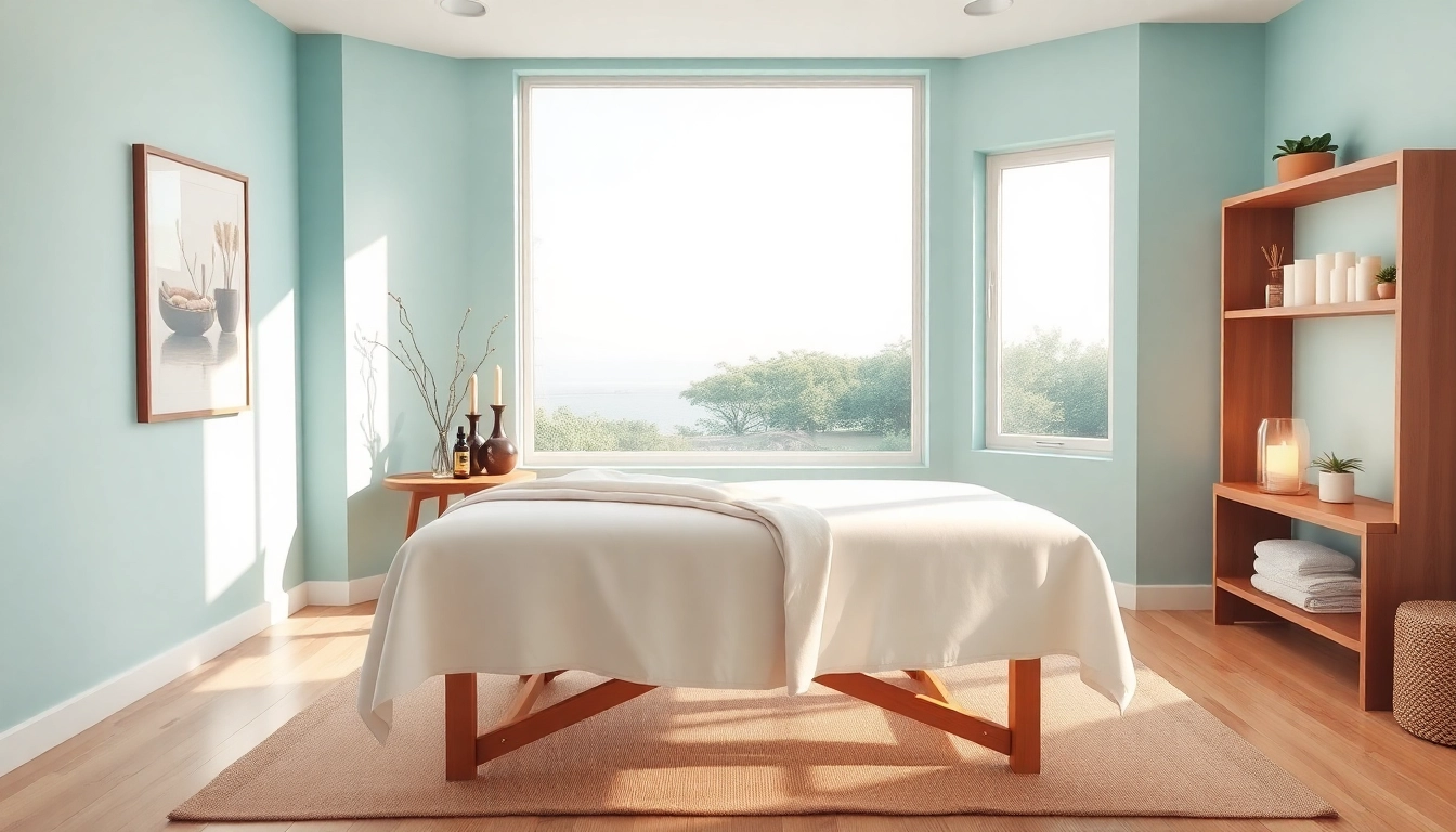 Massage therapy studio at https://forumup.org/ featuring calming decor and a tranquil ambiance.