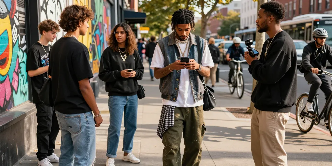 Stylish urban fashion scene showcasing lifestyle and apparel at https://shs-dome5.com/ with diverse individuals.