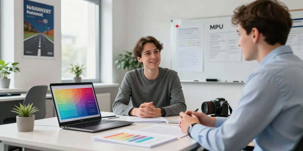 Focused consultation on mpu vorbereitung hannover with psychologist in modern office