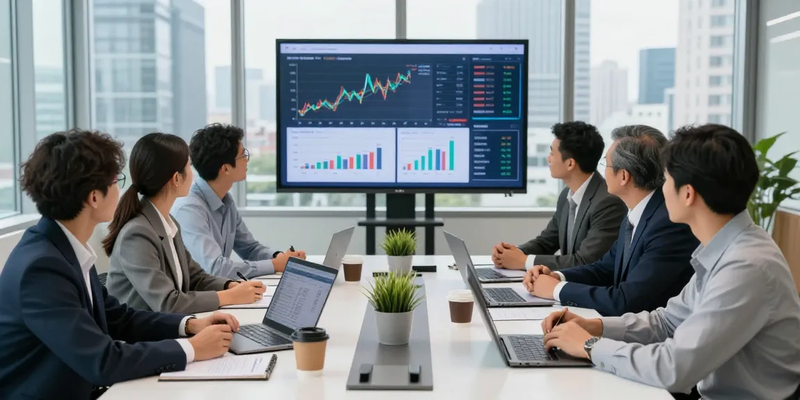 Third Eye Capital professionals strategizing investment insights in a modern office setting.