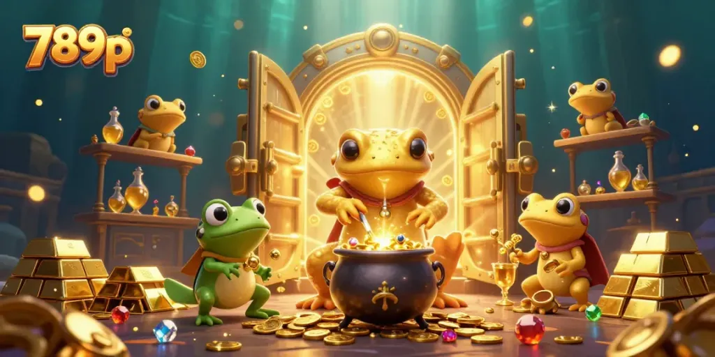 Experience the magic of 789p as the alchemist transforms metals into gold in a mesmerizing casino scene.