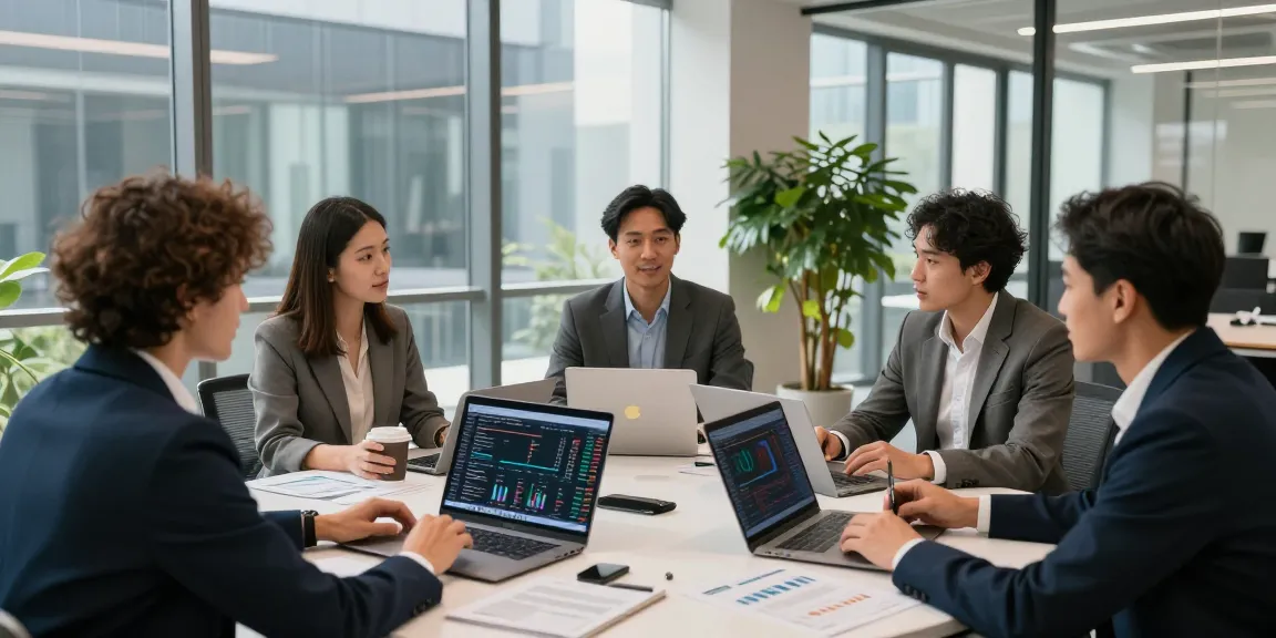 Strategic finance professionals collaborating on Third Eye Capital investment strategies in a modern office.
