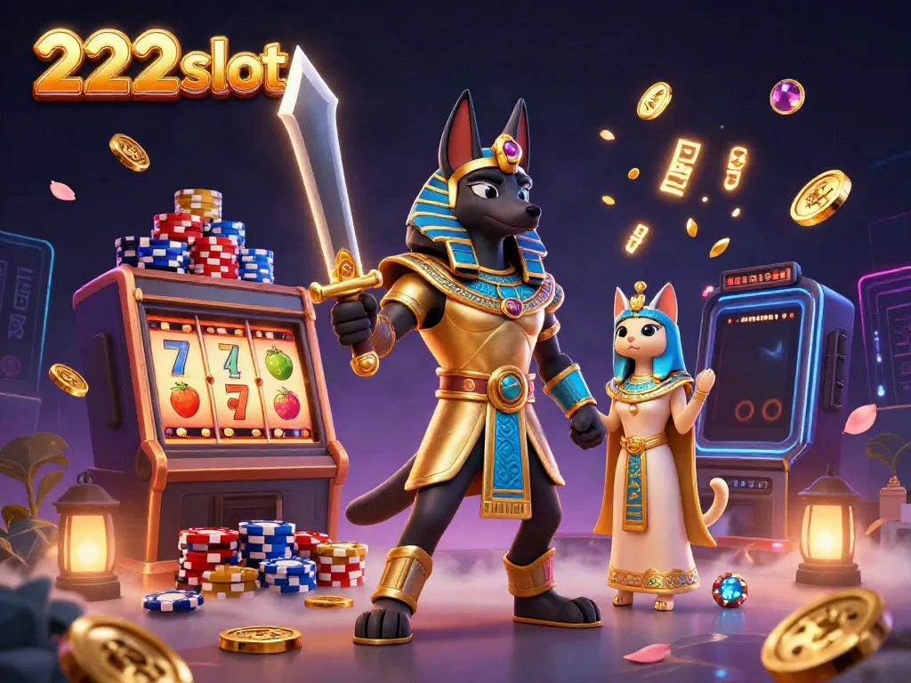 Waspadai keberuntungan dalam permainan 222slot dengan Anubis dan Bastet di dunia kasino.