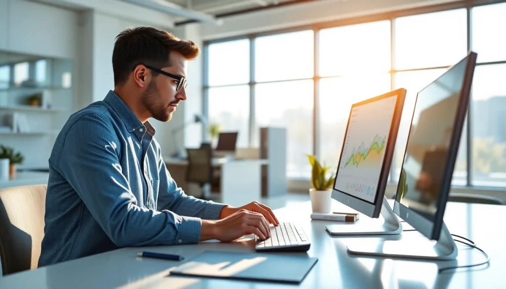 Optimize your business growth with effective smm services strategies in a modern office.