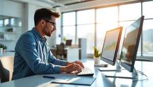 Optimize your business growth with effective smm services strategies in a modern office.